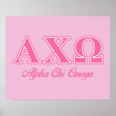 Alphi Chi Omega roze letters Poster (Voorkant)