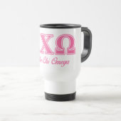 Alphi Chi Omega roze letters Reisbeker (Voorkant rechts)
