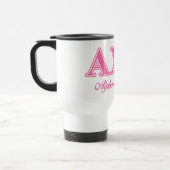 Alphi Chi Omega roze letters Reisbeker (Links)