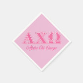 Alphi Chi Omega roze letters Servetten (Hoek)