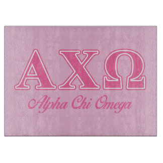 Alphi Chi Omega roze letters Snijplank