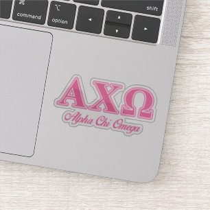 Alphi Chi Omega roze letters Sticker