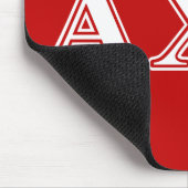 Alphi Chi Omega White en Red Letters Muismat (Hoek)