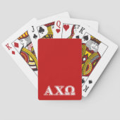 Alphi Chi Omega White en Red Letters Pokerkaarten (Achterkant)