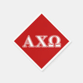 Alphi Chi Omega White en Red Letters Servetten (Hoek)