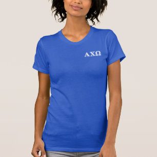 Alphi Chi Omega White en Red Letters T-shirt