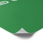 Alphi Chi Omega Witte en Groene Letters Poster (Hoek)