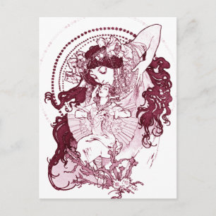 Alphonose Mucha Art Briefkaart