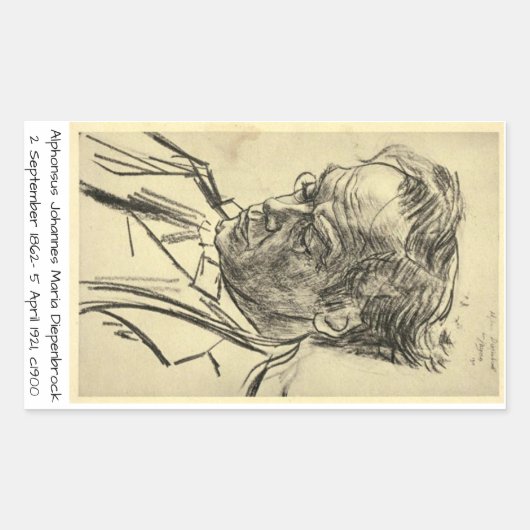 Alphons Johannes Maria Diepenbrock 1900 Rechthoekige Sticker (Voorkant)