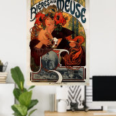 Alphons Mucha Beer Advertisement Poster (Thuiskantoor)