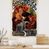 Alphons Mucha Beer Advertisement Poster (Keuken)