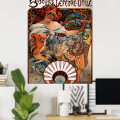 Alphons Mucha Biscuit advertentie Poster (Thuiskantoor)