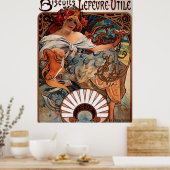 Alphons Mucha Biscuit advertentie Poster (Keuken)