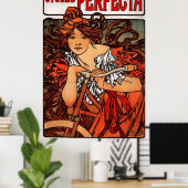 Alphons Mucha Cycles Perfecta Poster (Thuiskantoor)