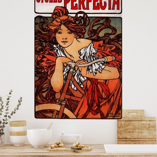 Alphons Mucha Cycles Perfecta Poster (Keuken)