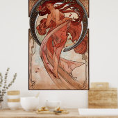 Alphons Mucha Dancing Lady Poster (Keuken)