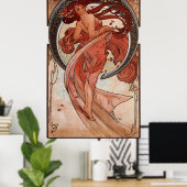 Alphons Mucha Dancing Lady Poster (Thuiskantoor)