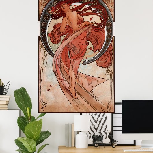 Alphons Mucha Dancing Lady Poster (Thuiskantoor)