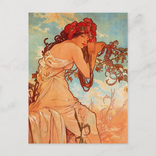 Alphons Mucha - het vier seizoen - SUMMER Briefkaart