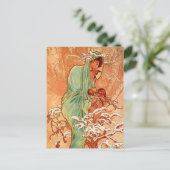 Alphons Mucha - Het vier seizoen - Winter Briefkaart (Staand voorkant)