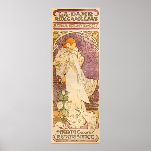 Alphons Mucha La Dame Aux Camelias Poster (Voorkant)