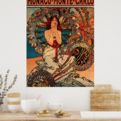 Alphons Mucha Monaco Monte Carlo Poster (Keuken)