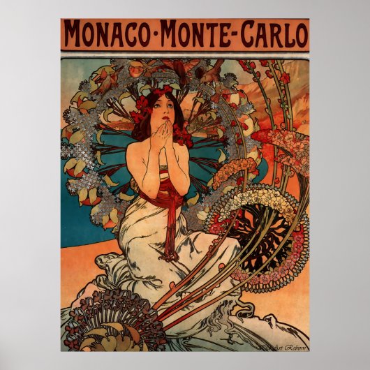 Alphons Mucha Monaco Monte Carlo Poster (Voorkant)