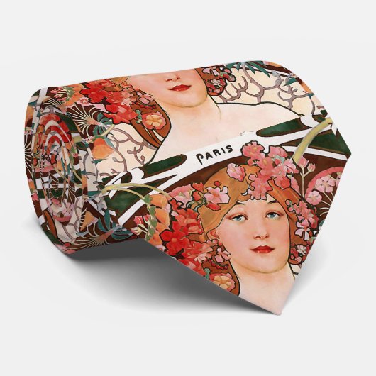 Alphons Mucha,"Reverie" Stropdas (Opgerold)