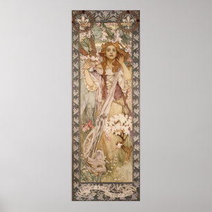 Alphons mucha verrassingsonderzoek in de bosbouw poster