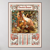 Alphonse (Alfons) Mucha Art Nouveau Poster (Voorkant)