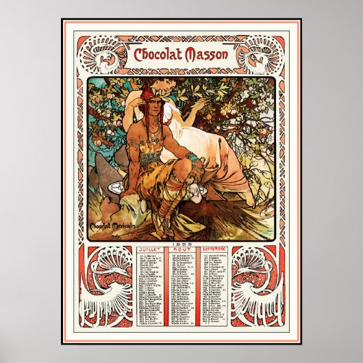 Alphonse (Alfons) Mucha Art Nouveau Poster (Voorkant)