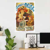 Alphonse (Alfons) Mucha: Bieres de la Meuse (2) Poster (Thuiskantoor)