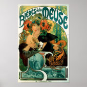 Alphonse (Alfons) Mucha - Bieres de la Meuse Poster (Voorkant)