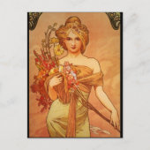 Alphonse (Alfons) Mucha Bouquet Briefkaart (Voorkant)