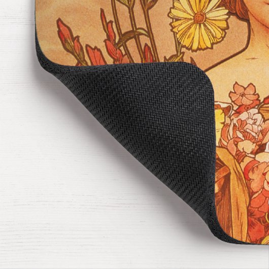 Alphonse (Alfons) Mucha Bouquet Mousepad Muismat (Hoek)
