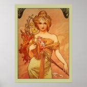 Alphonse (Alfons) Mucha Bouquet Poster (Voorkant)