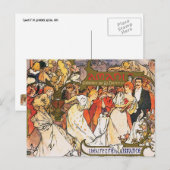 Alphonse (Alfons) Mucha Briefkaart: Amants Briefkaart (Voorkant / Achterkant)