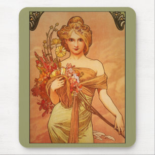Alphonse (Alfons) Mucha Buquet Mousepad Muismat