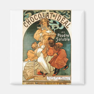 Alphonse (Alfons) Mucha Chocolat Ideal Magneet