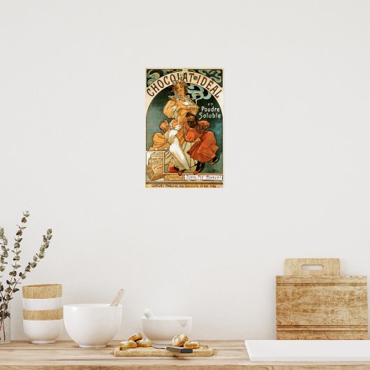 Alphonse (Alfons) Mucha Chocolat Ideal Poster (Keuken)
