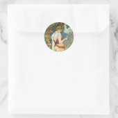 Alphonse (Alfons) Mucha: Cognac - Art Nouveau Ronde Sticker (Tas)