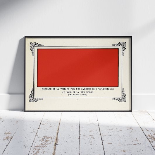 Alphonse Allais, 1 aprilgrap, Rood, Abstracte Kuns Poster
