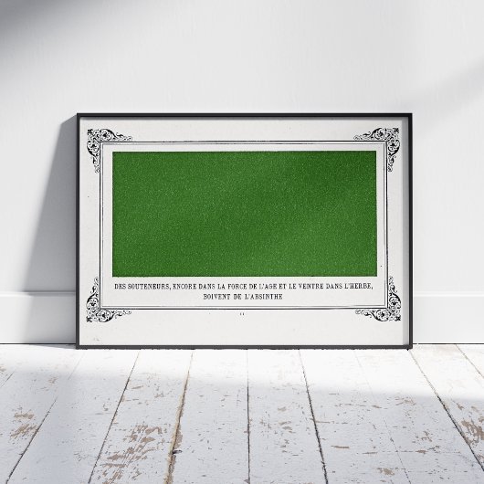 Alphonse Allais, 1 aprilgrapal, Groen, Abstracte k Poster
