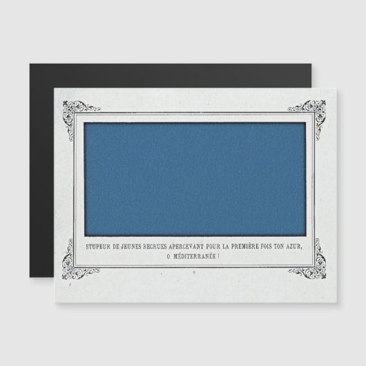 Alphonse Allais, April Fools, Blauw, Abstracte kun Magnetische Uitnodiging (Voorkant / Achterkant)