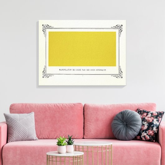 Alphonse Allais, April Fools, Geel, Abstracte kuns Canvas Afdruk (Insitu (Woonkamer))