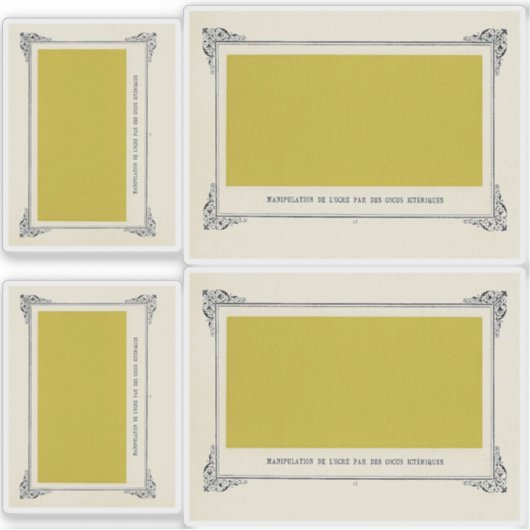 Alphonse Allais, April Fools, Geel, Abstracte kuns Sticker (Voorkant)