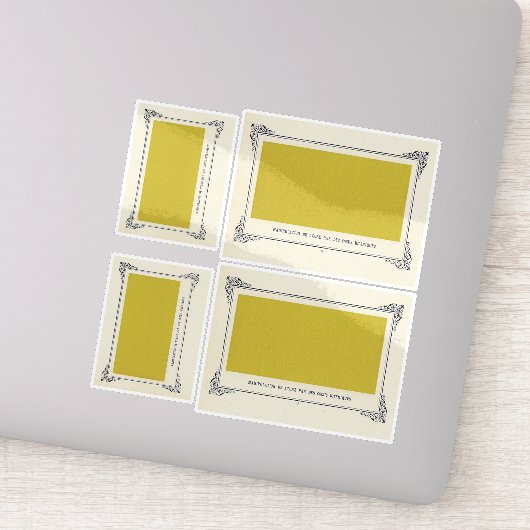 Alphonse Allais, April Fools, Geel, Abstracte kuns Sticker (Detail)