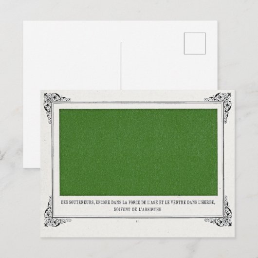 Alphonse Allais, April Fools, Groen, Abstracte kun Briefkaart (Voorkant / Achterkant)