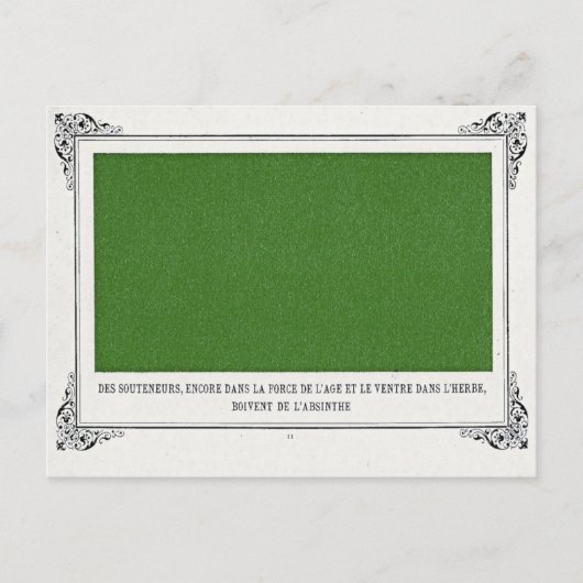 Alphonse Allais, April Fools, Groen, Abstracte kun Briefkaart (Voorkant)