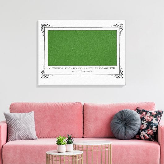 Alphonse Allais, April Fools, Groen, Abstracte kun Canvas Afdruk (Insitu (Woonkamer))